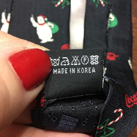 Coca Cola Polar Bear Santa Mens Necktie Tie Silk - Picture 6 of 6